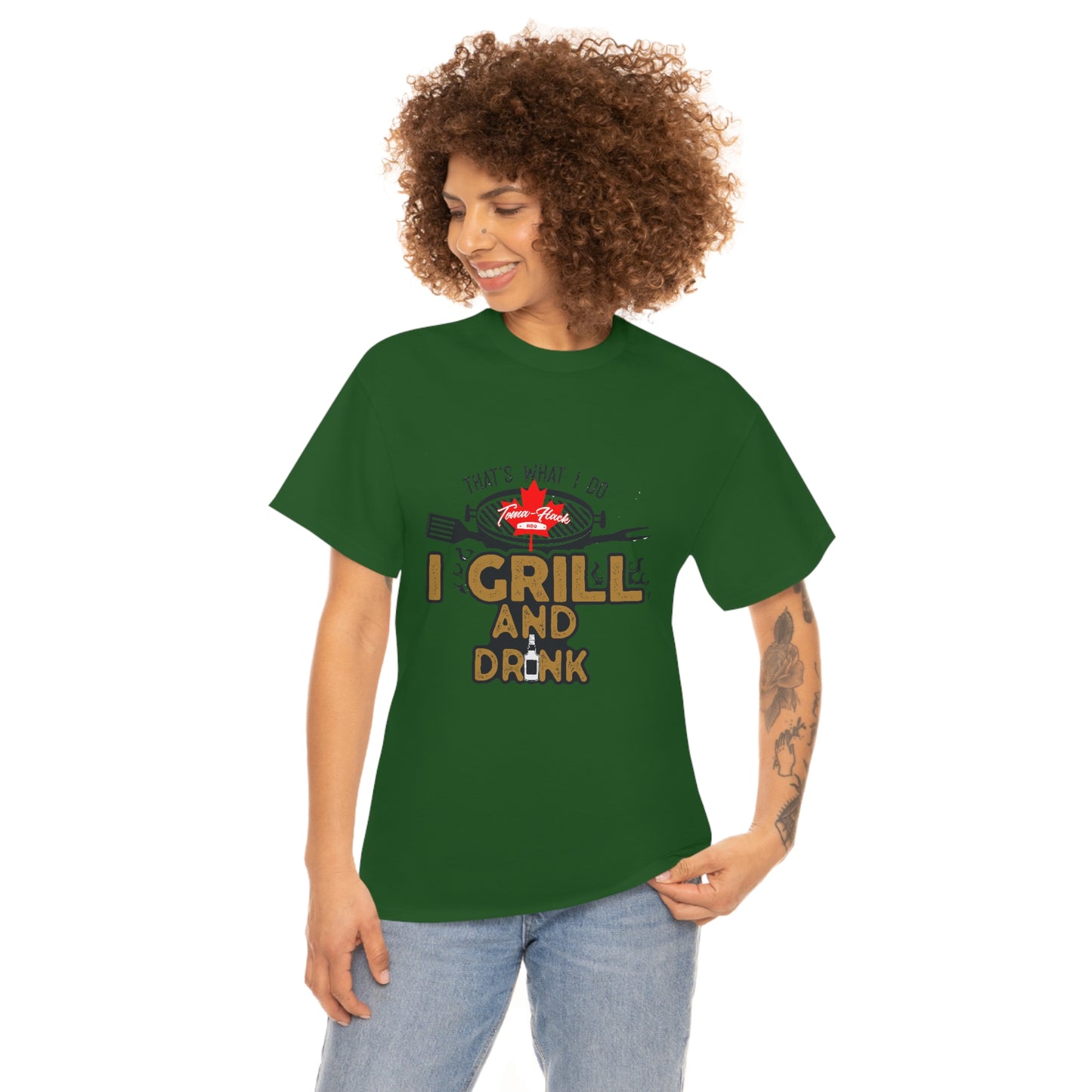 Grill and Drink Unisex Heavy Cotton Tee
