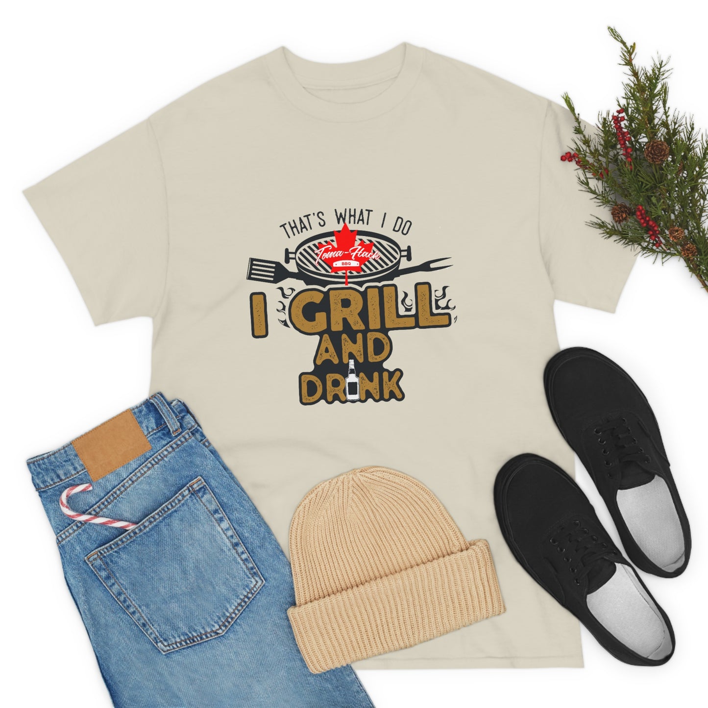 Grill and Drink Unisex Heavy Cotton Tee